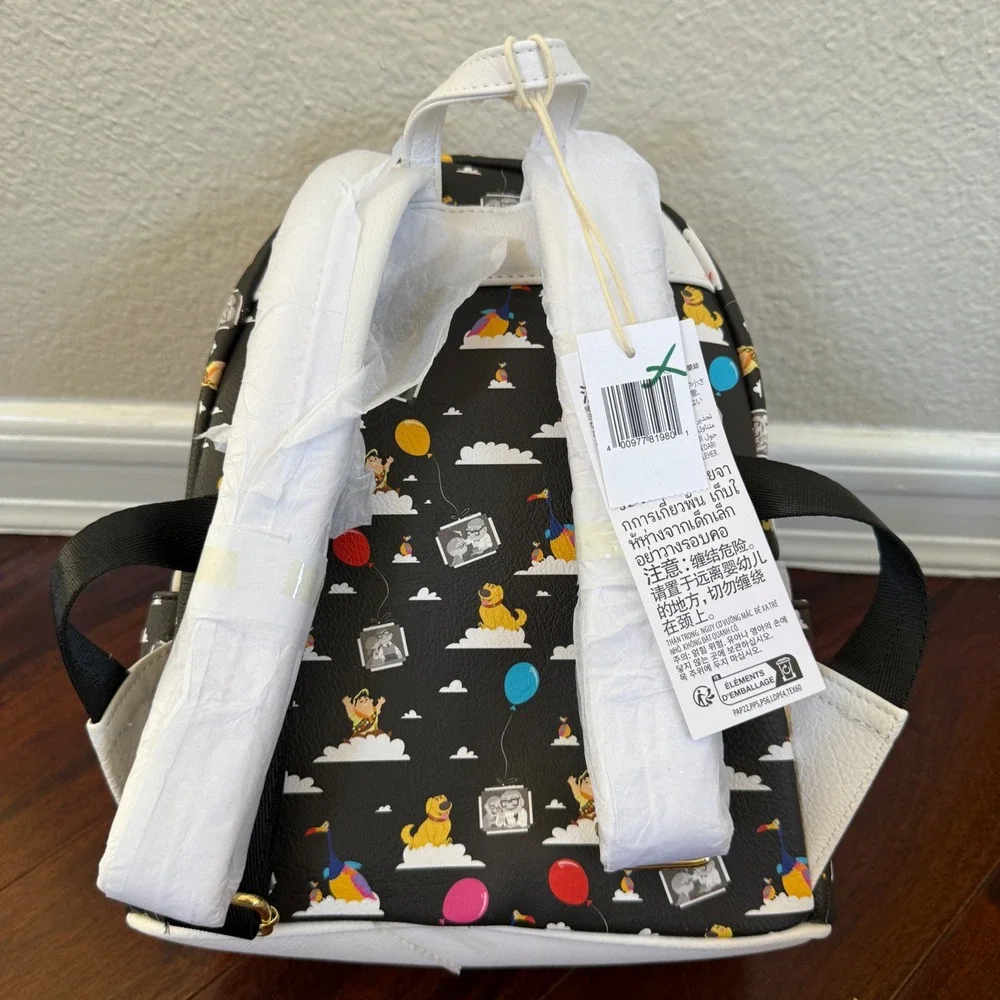 Disney Parks Loungefly Pixar Up Balloon‎ Dug Kevin Carl Ellie Mini Backpack NWT